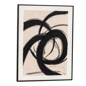 Poet 2 Framed Painting - Multicolor Abstract on Canvas