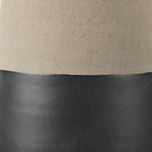 Garand Medium 15H Two-Toned Black/Natural Ceramic Jug