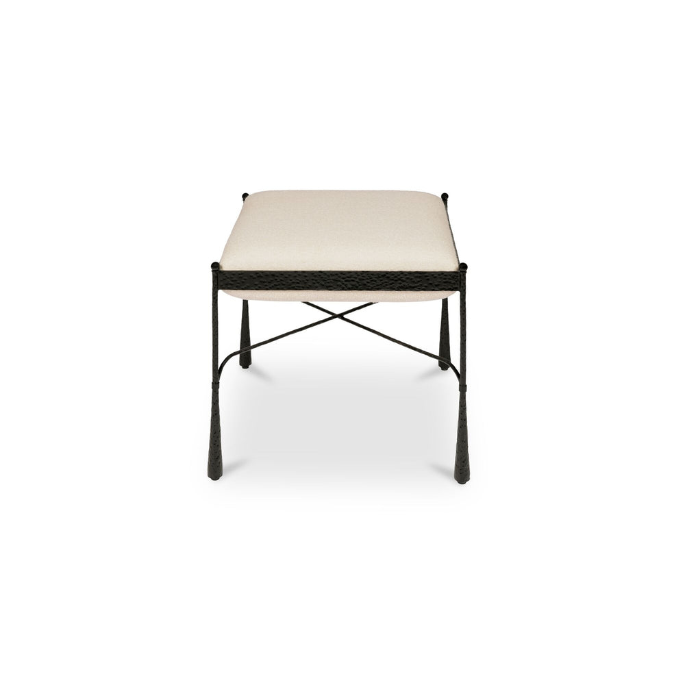 Moe's Agne Stool with Flared Legs in Cream