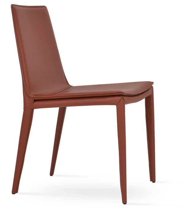 Tiffany dining chair Old Brick bonded leather