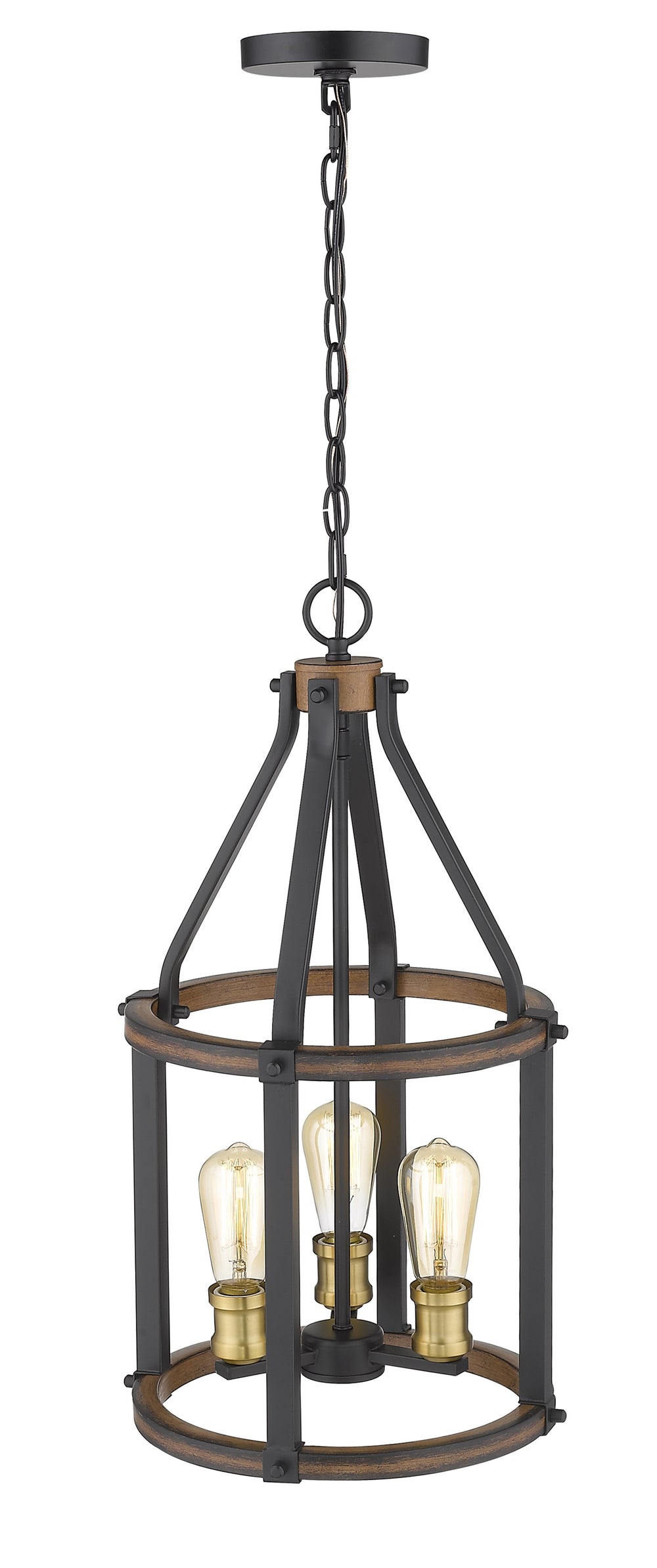 Kirkland 3 Light Pendant in Rustic Mahogany Finish