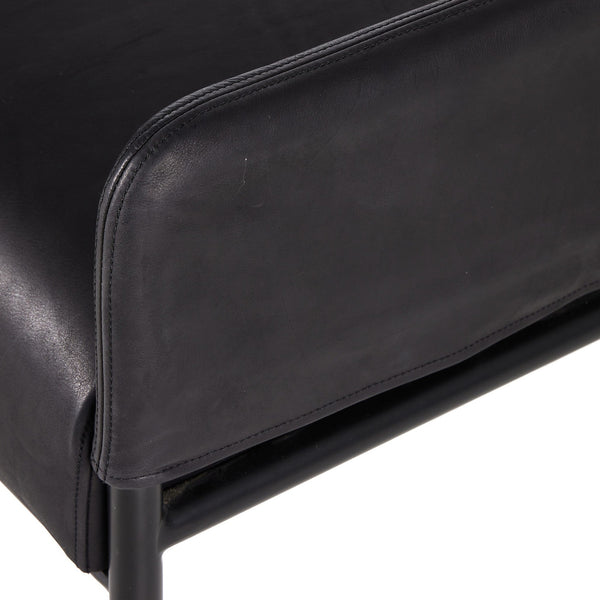 Brickel Backless Bench In Heirloom Black