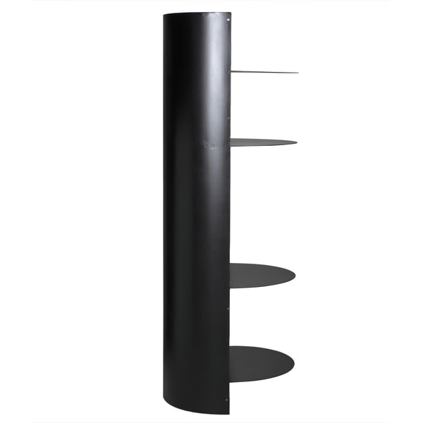 Fassbender Industrial Steel Bookcase Trio in Matte Black
