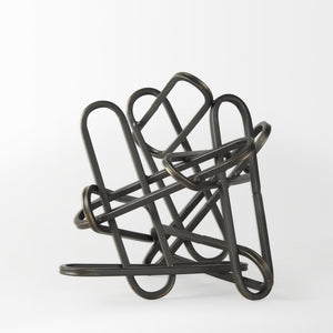 Henderson 10.4L x 8.3W x 7.7H Black Metal Paperclip Decorative Object