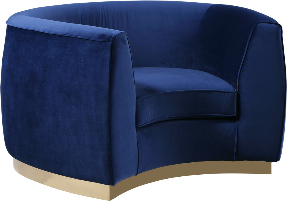 Crystal Chair In Navy Velvet and Gold