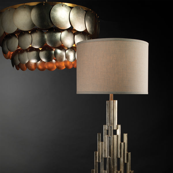 Calypso Three Tier 4-Light Iron Chandelier
