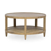 Devin Solid Wood Round Coffee Table - Khaki Mist