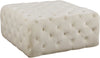Laurie Ottoman/Bench In Cream Velvet