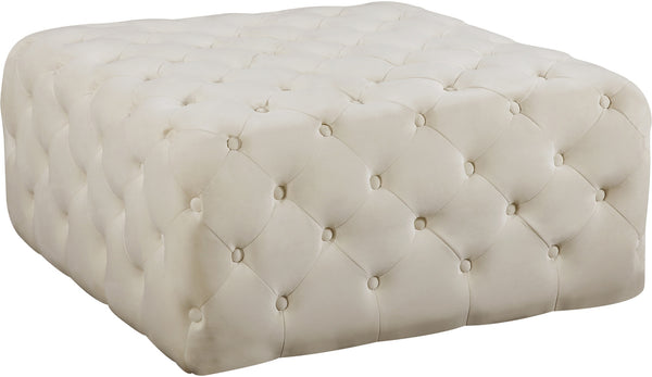 Laurie Ottoman/Bench In Cream Velvet