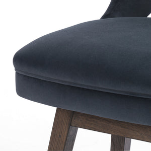Task Swivel Counter Stool in Modern Velvet