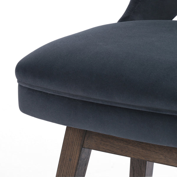 Task Swivel Counter Stool in Modern Velvet