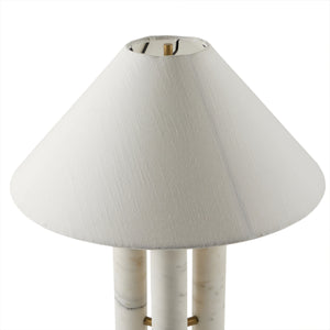 Medici Table Lamp In Chrcl And White Mrbl