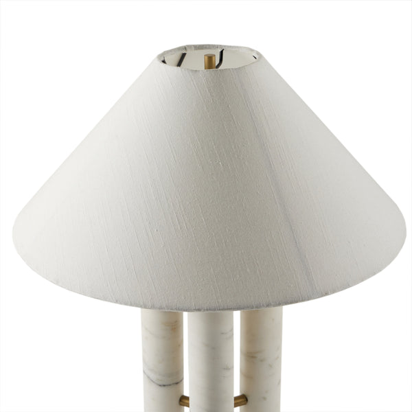 Medici Table Lamp In Chrcl And White Mrbl