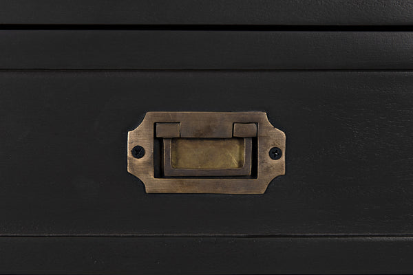Charles Chest in Pale Mahogany with Brass Handles