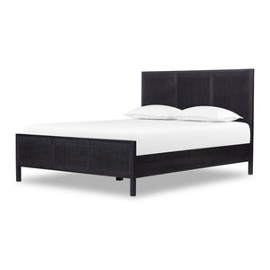 Sydney Queen Bed - Black Wash