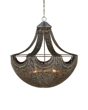 Eduardo Chandelier In Natural Iron & Brass