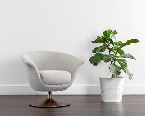 CARINE SWIVEL LOUNGE CHAIR - MINA TAUPE