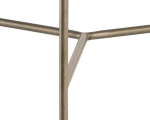Remy End Table - Antique Brass - Ivory