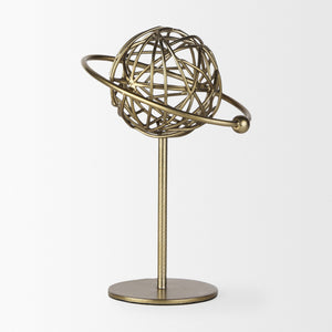 Atlas 10.0L x 8.0W x 12.0H Gold Metal Solar System Ornament