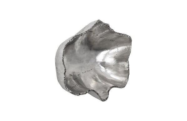 Cast Onyx Wall Bowl, Silver, Small
