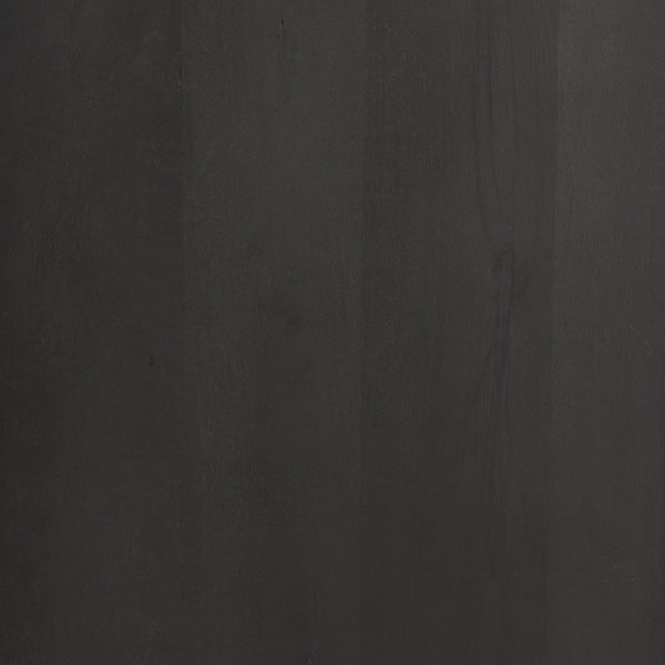 Divina Black-Brown Wood w/ White Marble Top and Black Metal Base Accent Cabinet
