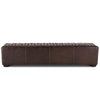 D'Orsay 78-Inch Long Leather Bench with Diamond Stitched Detailing
