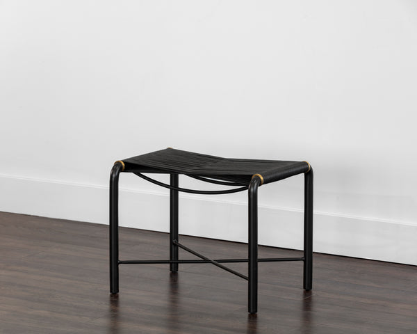 RIZ STOOL - BLACK LEATHER