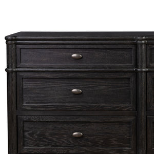 Toulouse 9 Drawer Dresser In Dstrssd Black