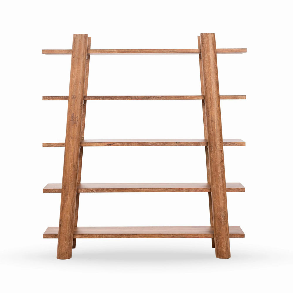 Pomona Solid Wood Bookshelf in Golden Wheat Finish