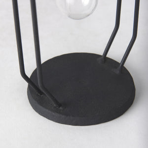 Aria 4.5L x 3.9W x 11.0H Metal and Glass Holder Object