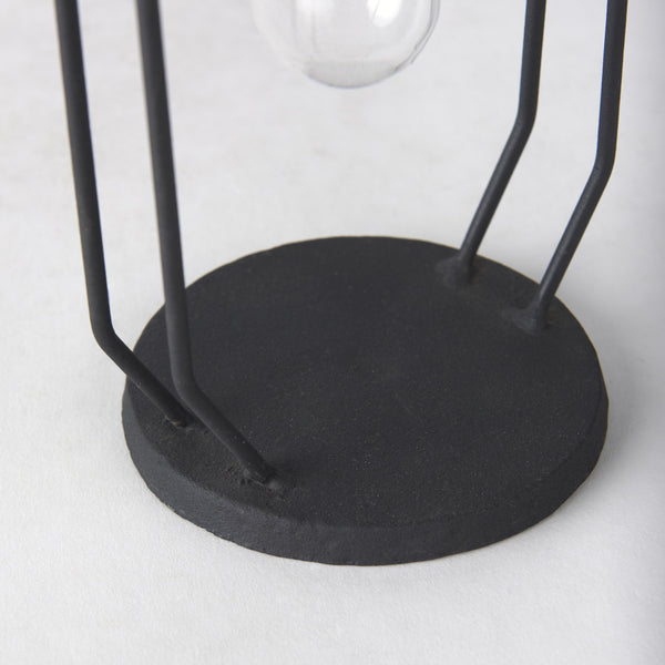 Aria 4.5L x 3.9W x 11.0H Metal and Glass Holder Object