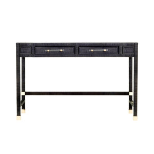 Amara Charcoal Rattan Desk