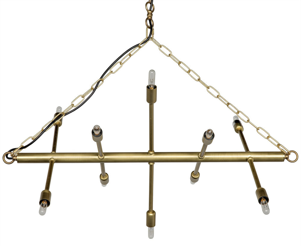 Sperato Chandelier, Antique Brass