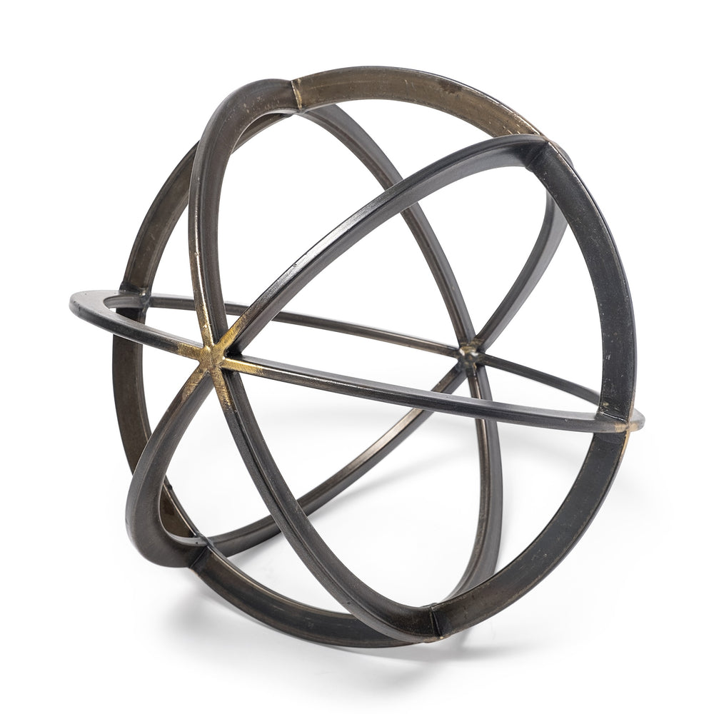 Galenna III (Large) 10L x 10W Black Metal Circular Decorative Orb