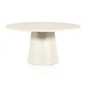 Bowman Outdoor Dining Table 60" In White