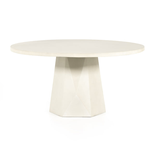 Bowman Outdoor Dining Table 60" In White
