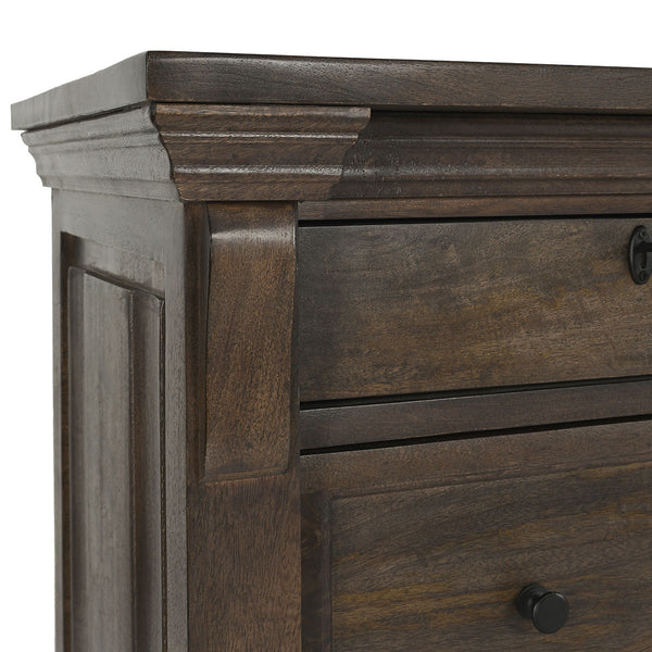 Adelaide Solid Wood 9-Drawer Dresser in Cocoa Brown