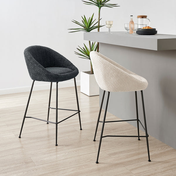 Watson KD Fabric Counter Stool, Georgia Cream