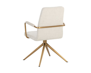 HILDA SWIVEL DINING ARMCHAIR - CHACHA CREAM