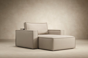 NEWILLA LOUNGER CHAIR W/STANDARD ARM RESTS, 39"X61"