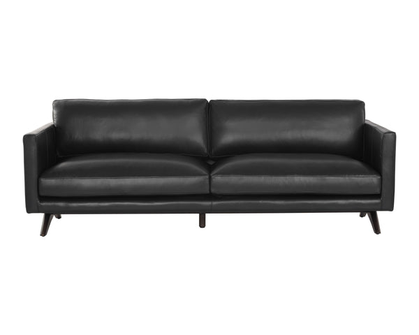 ROGERS SOFA - CORTINA BLACK LEATHER