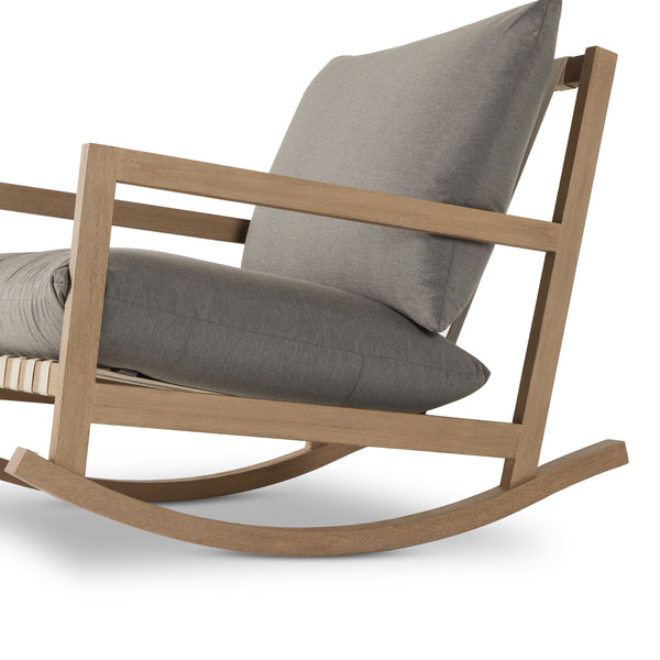 Aiken Outdoor Rocking Chair In Charcoal