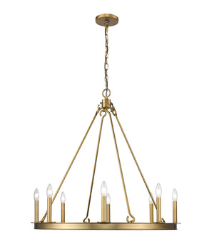 Barclay 8 Light Chandelier in Olde Brass Finish