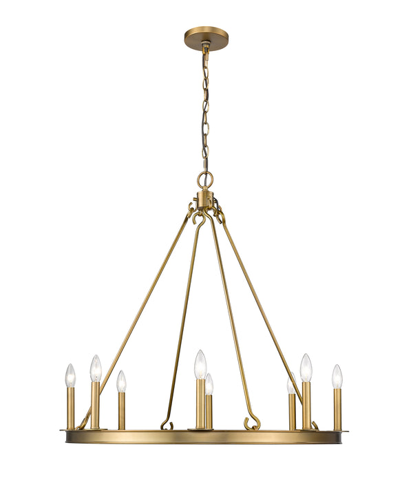 Barclay 8 Light Chandelier in Olde Brass Finish