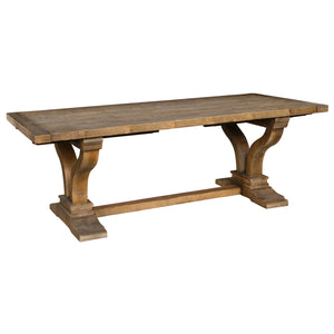 Alexander Solid Wood Extending Dining Table - Brown