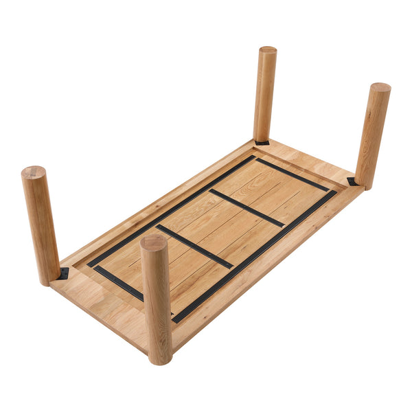 Moe's Post Small Dining Table in Natural Oak