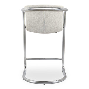 Moe's Freeman Chrome Frame Counter Stools - Blended Cream