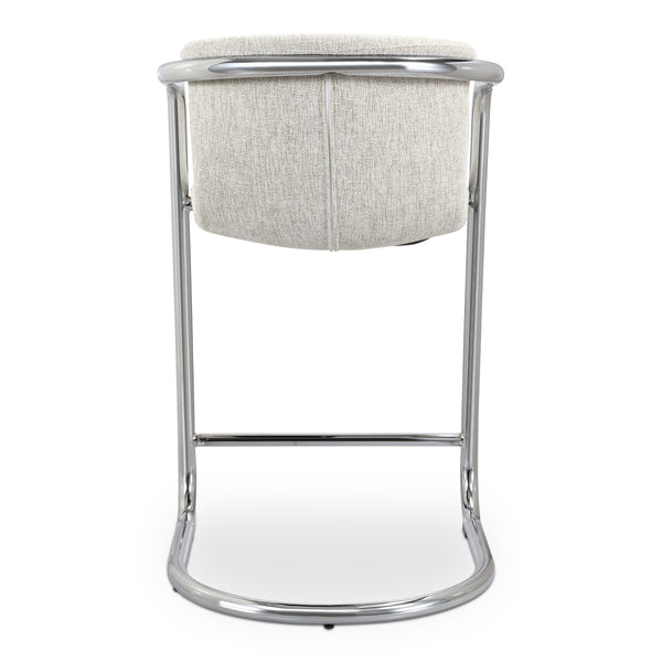 Moe's Freeman Chrome Frame Counter Stools - Blended Cream