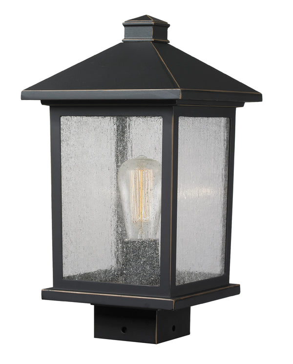 Portland 1 Light Post Mount Light in Oil Rubbed Bronze Finish