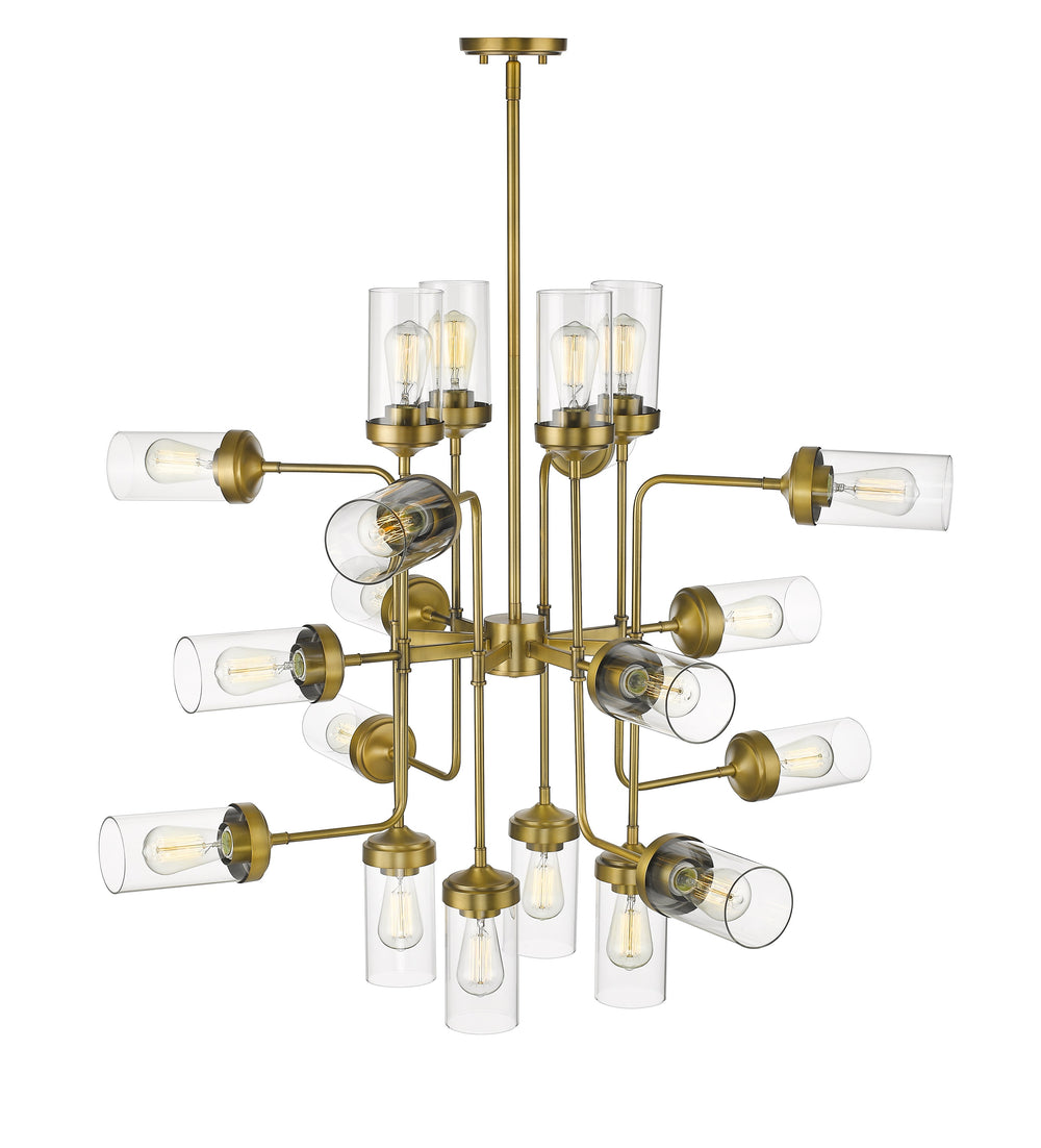 Calliope 20 Light Pendant in Foundry Brass Finish
